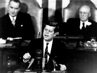 President John F. Kennedy addressing Congress on May 25, 1961