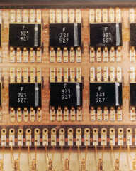 Fairchild dual 3-input NOR gate ICs in flat packs on AGC PCB