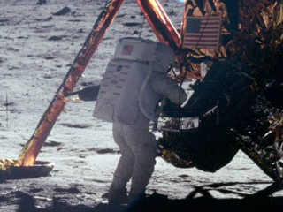 Neil Armstrong on the Moon, Apollo 11 July 20, 1969 (NASA image)