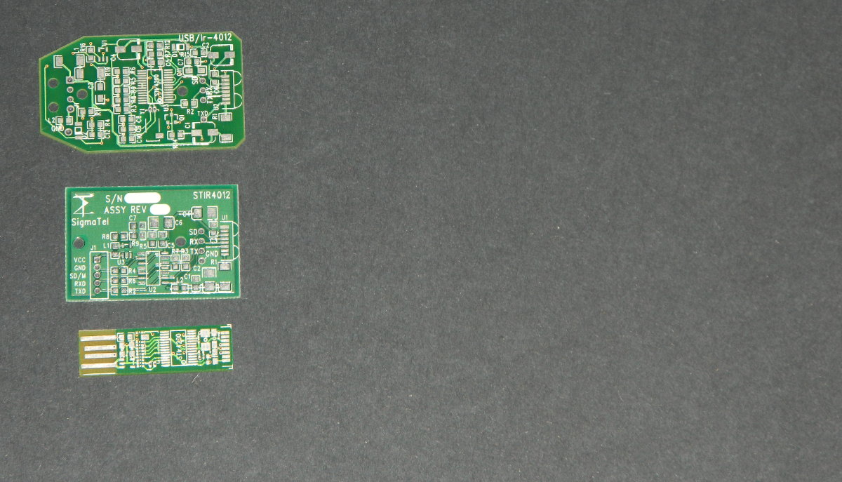 printed circuit boards illustrating integration provided by Syncopated Systems principal John R. Carlsen to SigmaTel